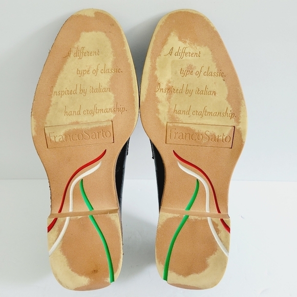 NEW Franco Sarto Black Leather Slip On Loafers - Picture 6 of 7